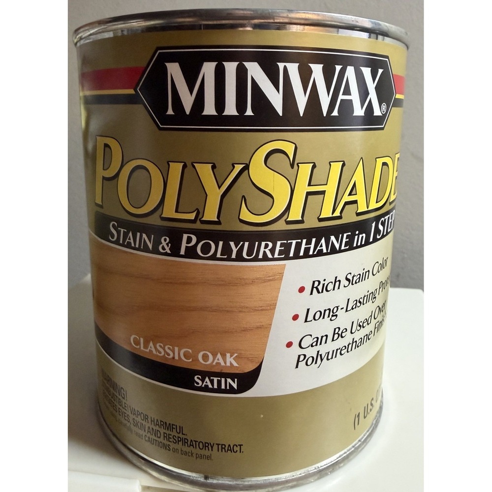 Minwax PolyShades Semi-Transparent Satin Oak Oil-Based Polyurethane Stain